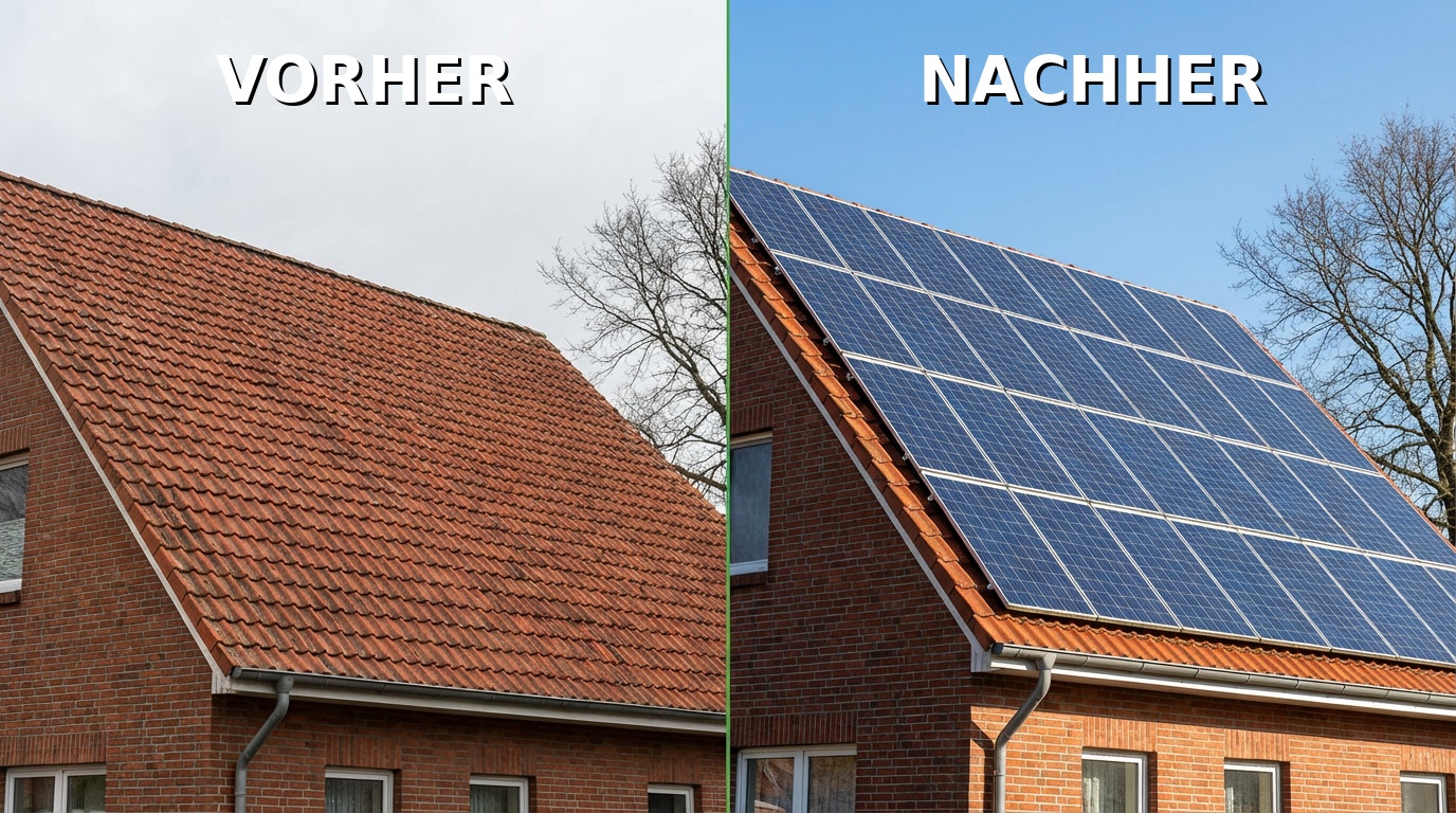 PV-Anlage Vorher Nachher