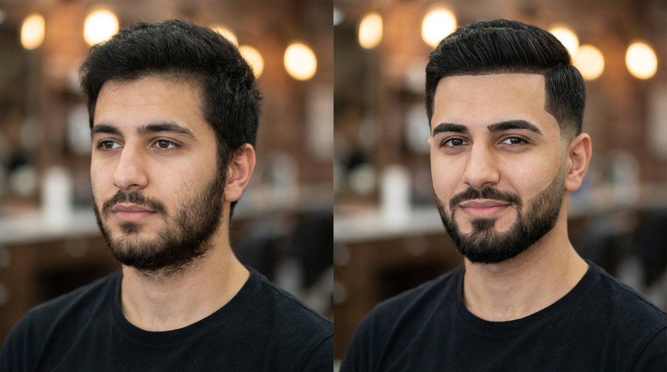 Line-Up Konturen Vorher Nachher