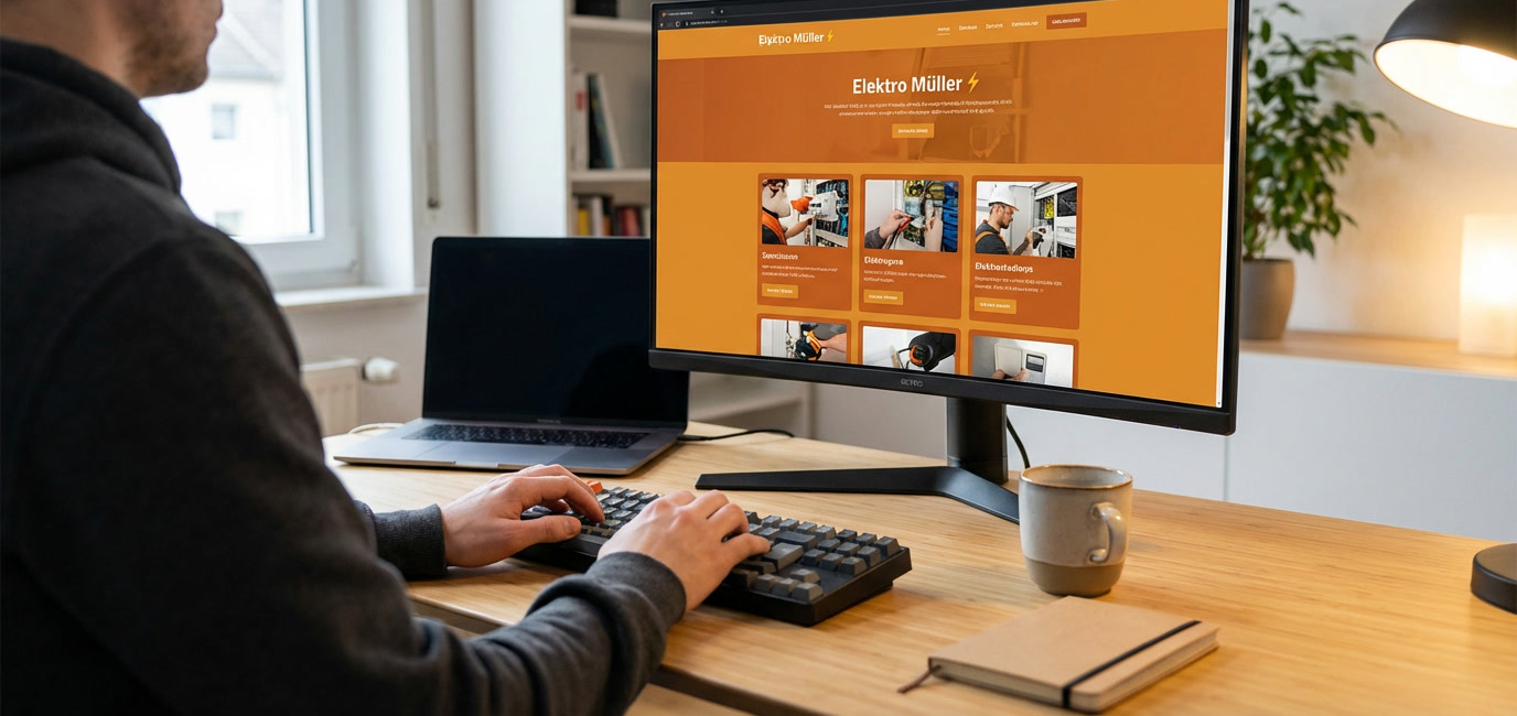 Webentwicklung - Elektro Müller Website in Arbeit